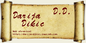 Darija Dikić vizit kartica